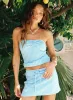 Nolani Skort Blue Stripe sold by Princess Polly