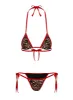 Beasley Tie Side Bikini Bottoms Red / Leopard sold by Princess Polly