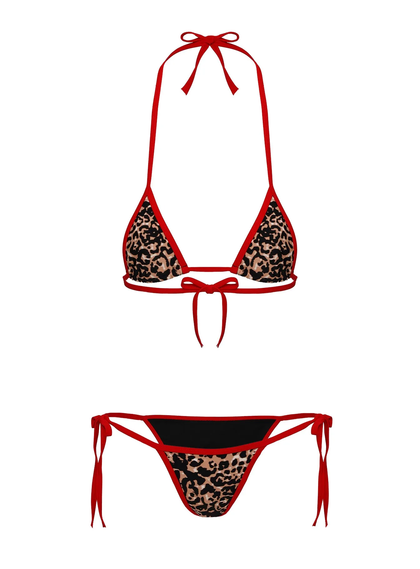 Beasley Tie Side Bikini Bottoms Red / Leopard sold by Princess Polly product image thumbnail 5