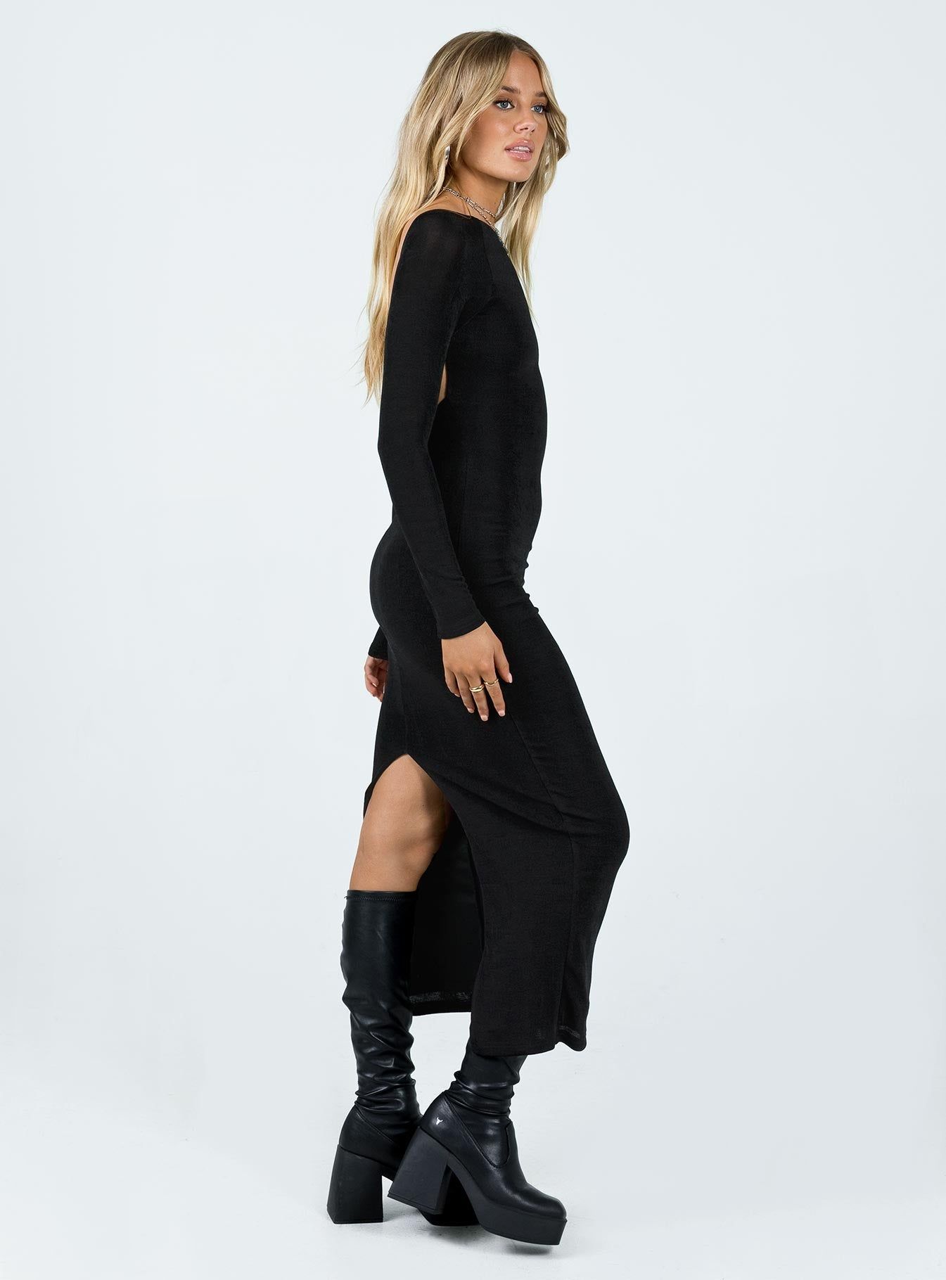 Mariani Backless Maxi Dress Black sold by Princess Polly product image thumbnail 5