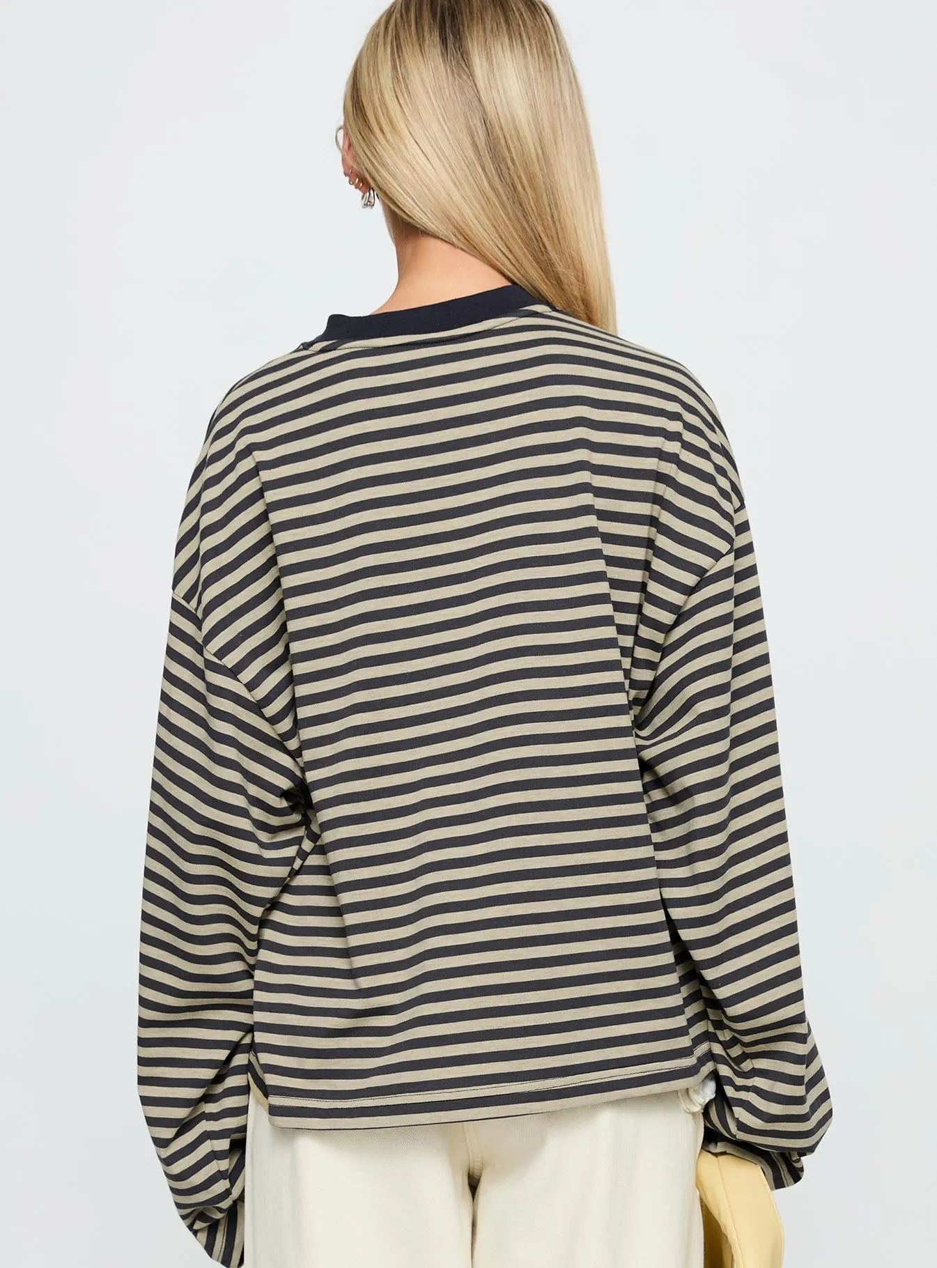 Bloom Long Sleeve Top Beige Stripe sold by Princess Polly product image thumbnail 5