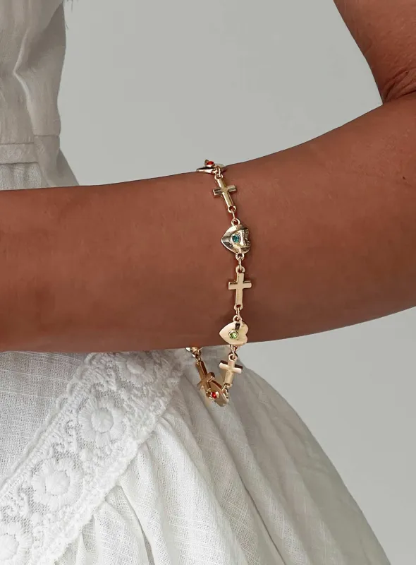 Since Way Back Bracelet Gold sold by Princess Polly