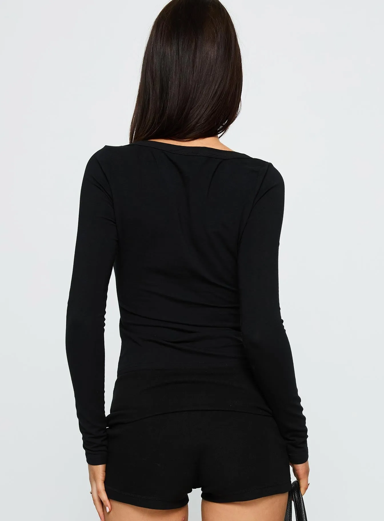Count Me In Long Sleeve Top Black sold by Princess Polly product image thumbnail 5