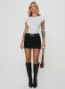 Aster Mini Skirt Black sold by Princess Polly