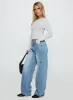 Esperance Mid Rise Barrel Leg Jeans Vintage Blue sold by Princess Polly