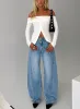 Esperance Mid Rise Barrel Leg Jeans Vintage Blue sold by Princess Polly