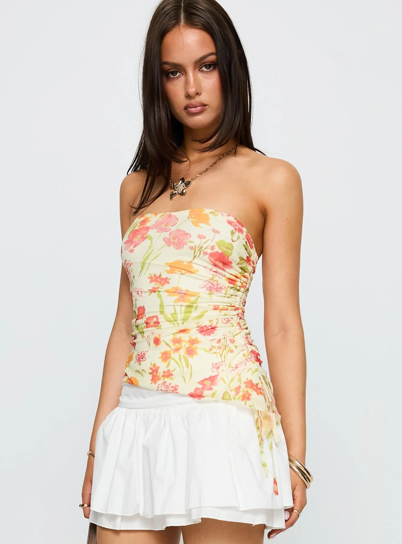 Heidan Strapless Top Red Floral sold by Princess Polly product image thumbnail 4