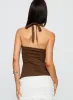 Dance For You Faux Suede Halter Top Brown sold by Princess Polly