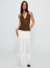 Dance For You Faux Suede Halter Top Brown sold by Princess Polly