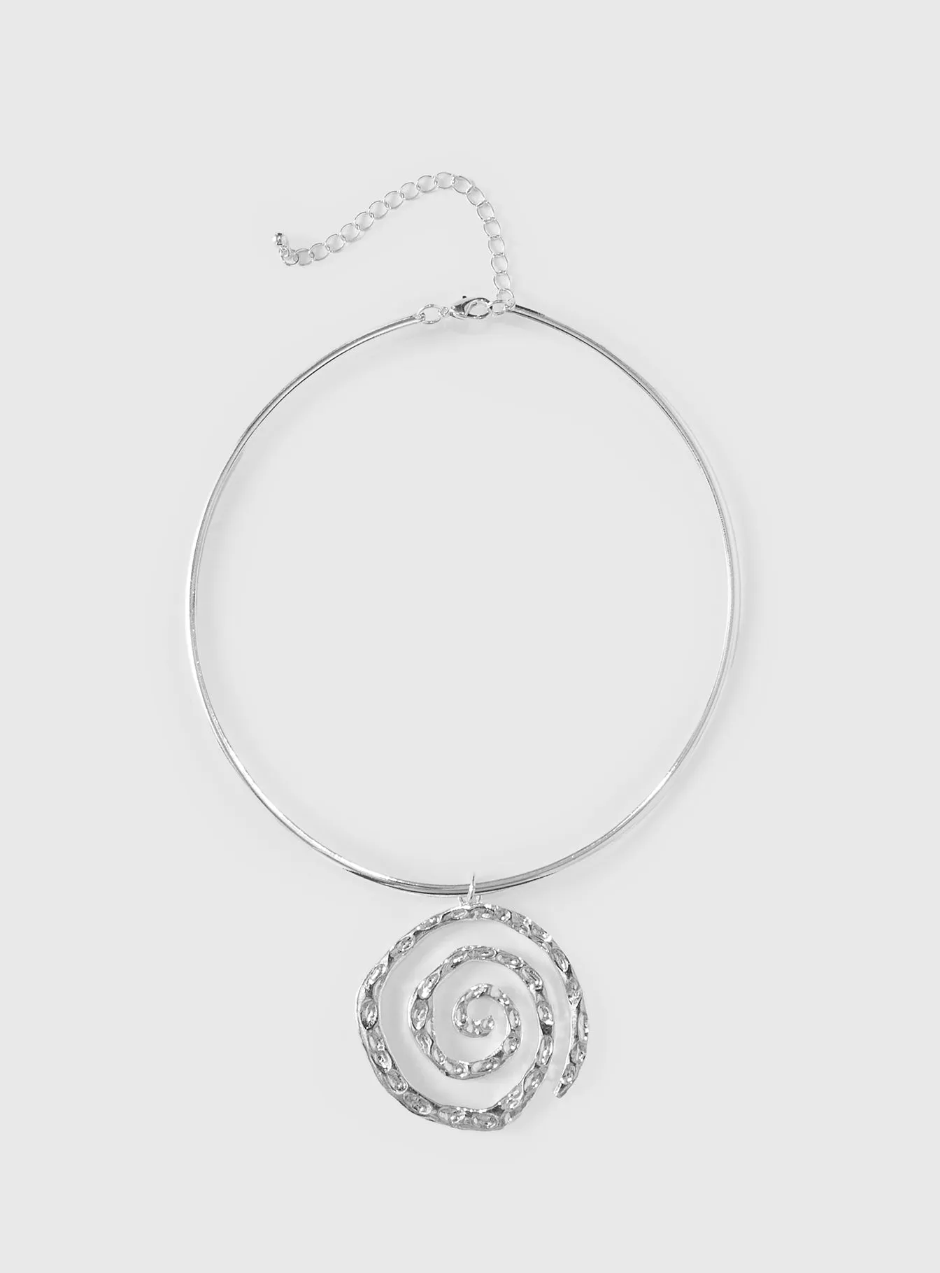 Top Of Mind Swirl Pendant Necklace Silver sold by Princess Polly product image thumbnail 2