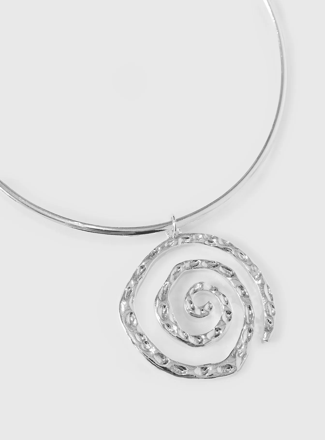 Top Of Mind Swirl Pendant Necklace Silver sold by Princess Polly product image thumbnail 3