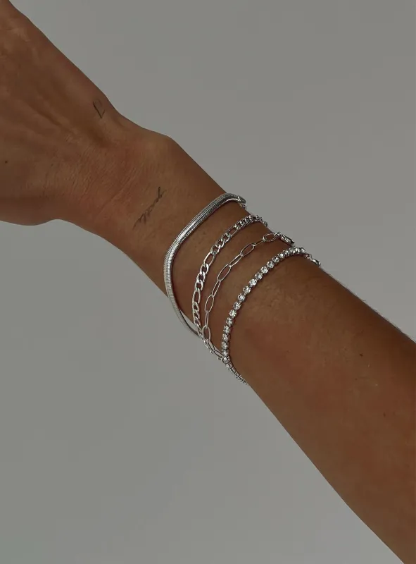 Esmerie Bracelet Set Silver sold by Princess Polly