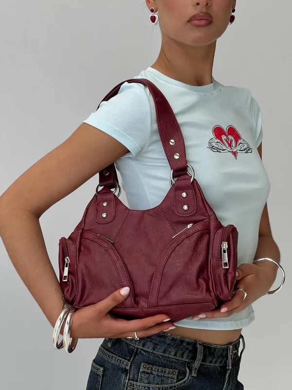 Do Not Disturb Bag Red sold by Princess Polly