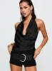 Cash Or Credit Cowl Neck Top Black sold by Princess Polly