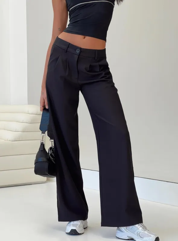 Archie Low Rise Pants Black sold by Princess Polly