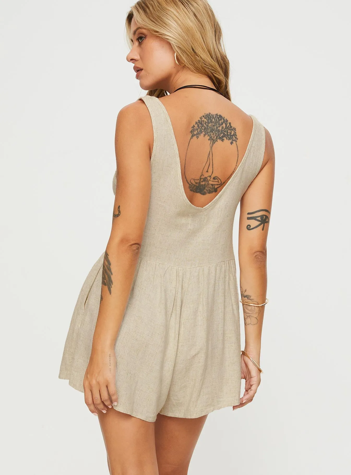 Mackellar Romper Beige sold by Princess Polly product image thumbnail 4