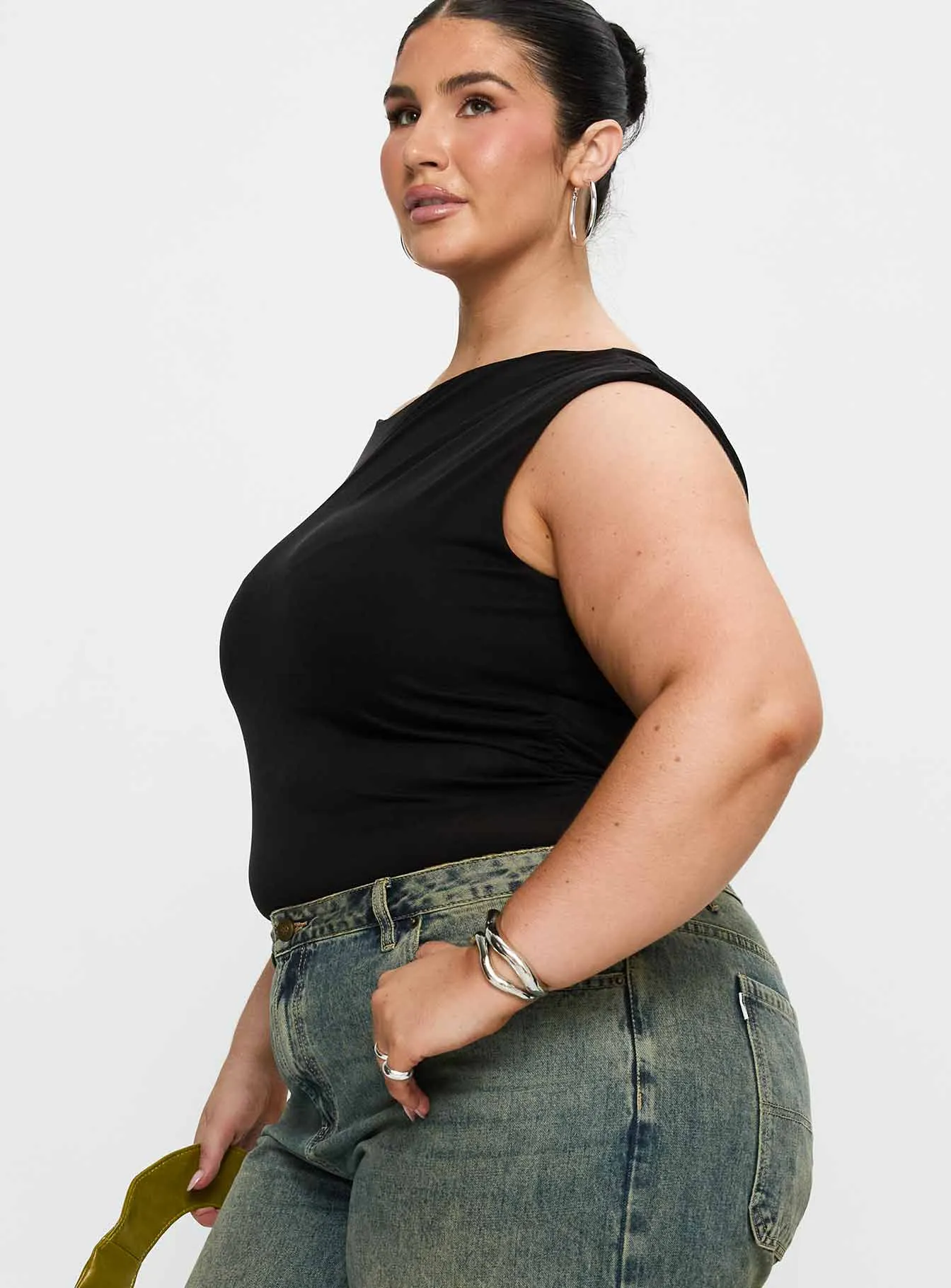 Miyako Bodysuit Black Curve sold by Princess Polly product image thumbnail 3