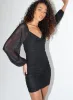 Everley Mini Dress Black sold by Princess Polly