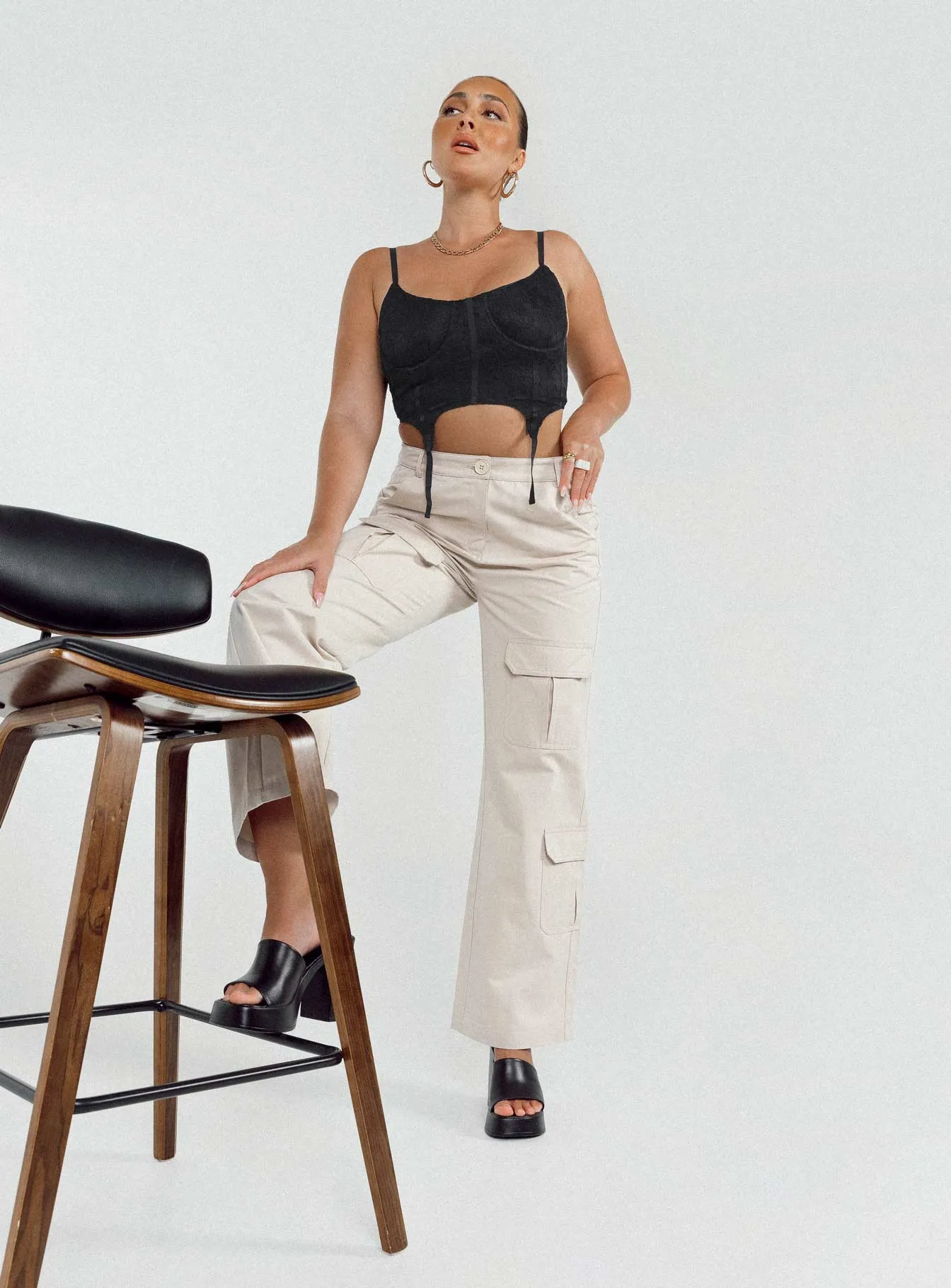 Glenda Pants Beige sold by Princess Polly