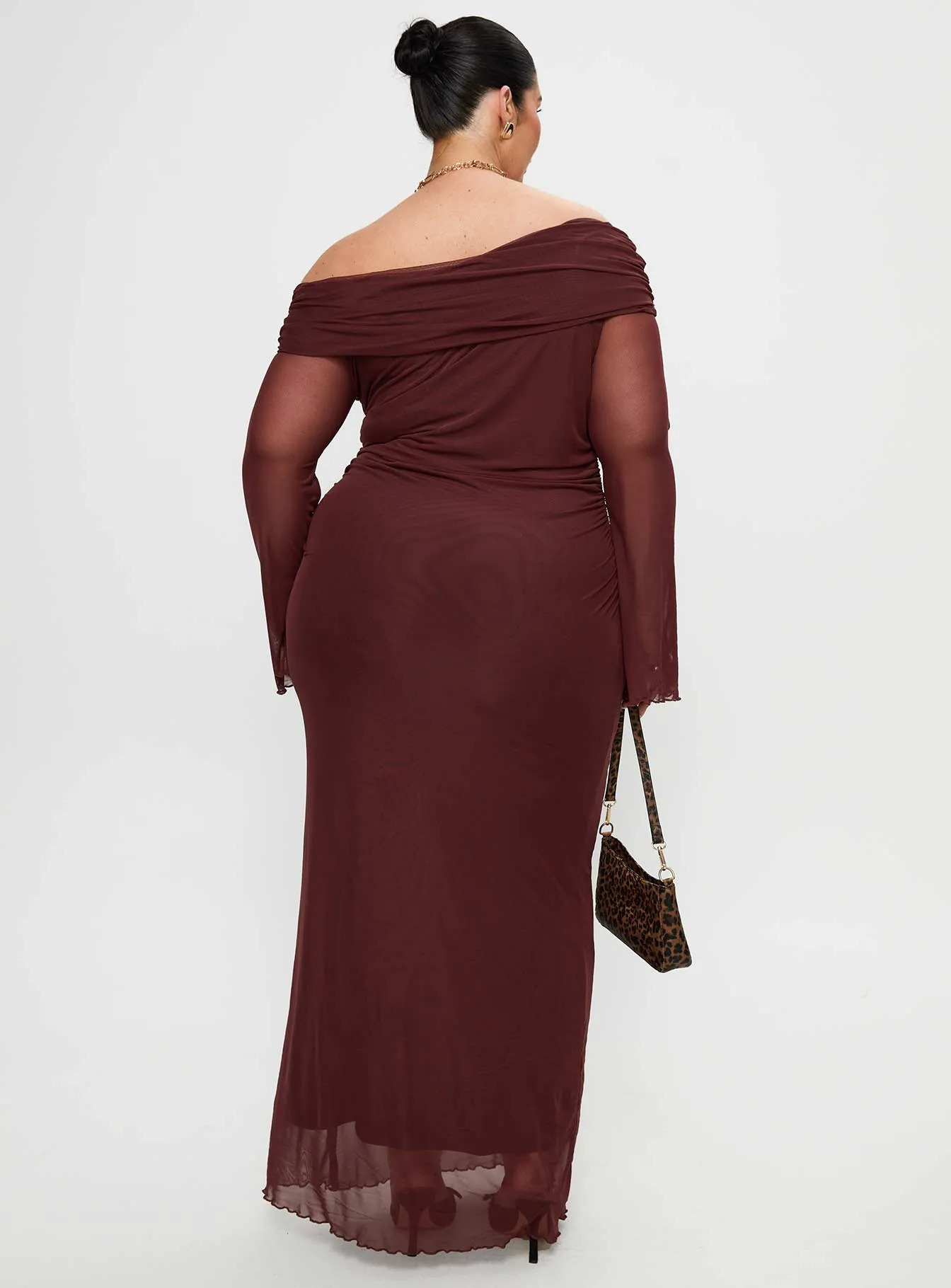 Consideration Maxi Dress Chocolate Curve sold by Princess Polly product image thumbnail 5