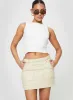 Hughes Mini Skirt Cream Denim sold by Princess Polly