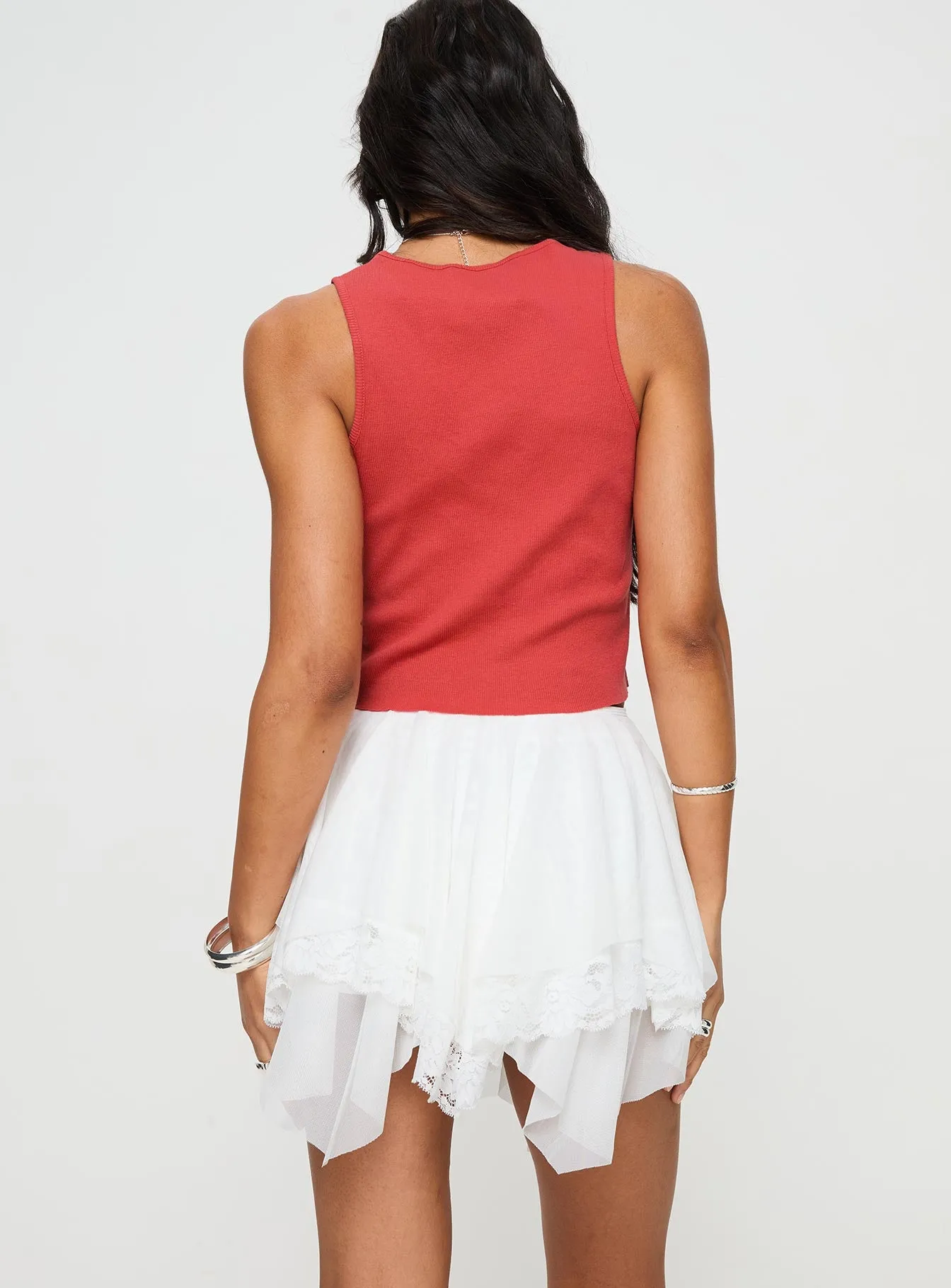 Velenia Mini Skirt White sold by Princess Polly product image thumbnail 5