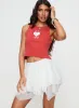 Velenia Mini Skirt White sold by Princess Polly