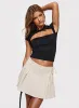 Kippers Wrap Mini Skirt Oat sold by Princess Polly