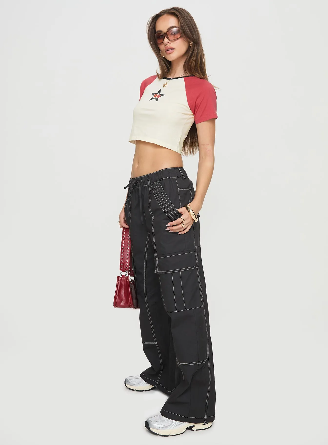 Soria Cargo Pants Black sold by Princess Polly product image thumbnail 4