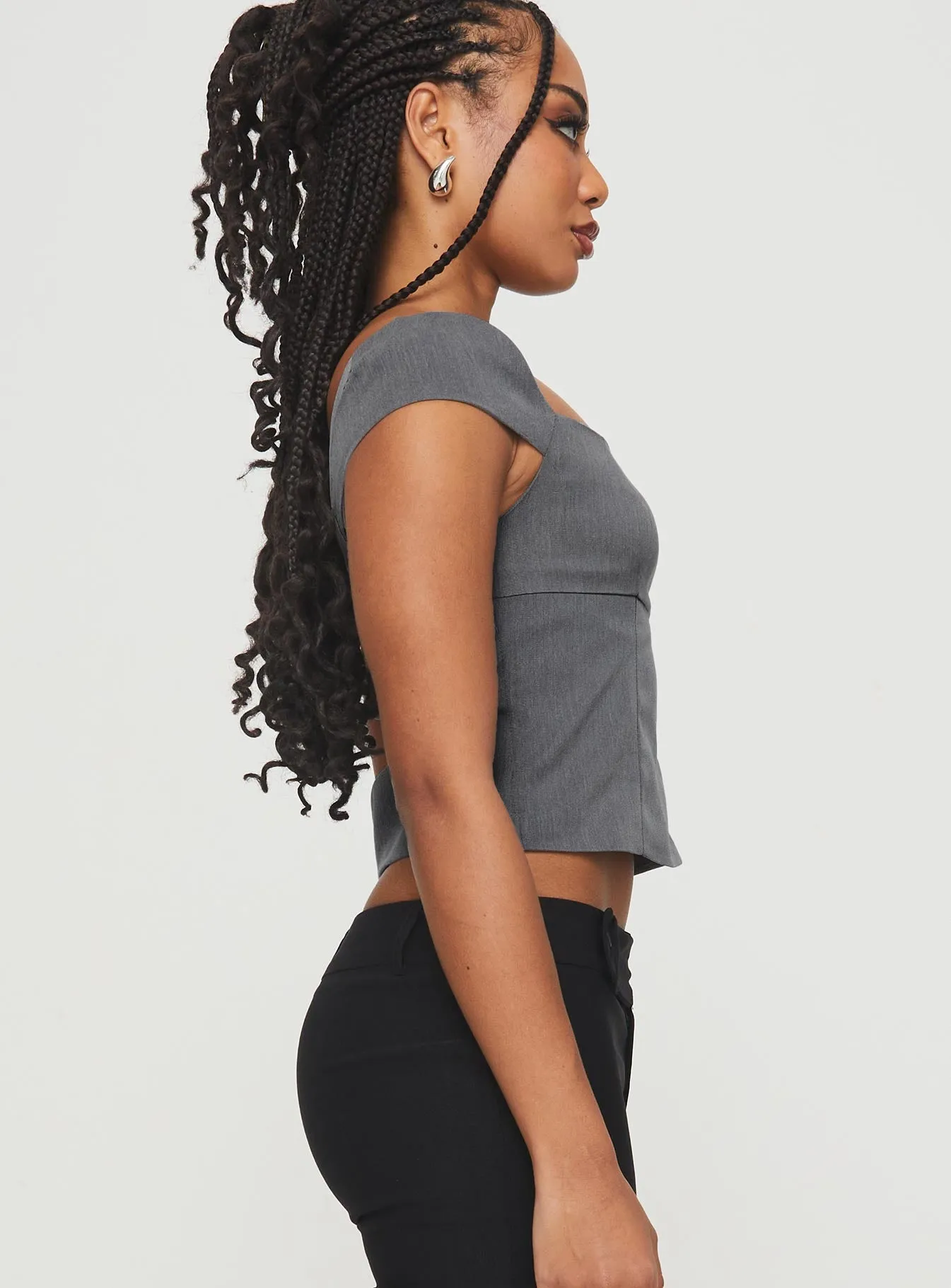 Irie Top Grey sold by Princess Polly product image thumbnail 4