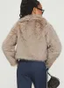Addie Faux Fur Jacket Mushroom sold by Princess Polly