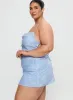 Celena Mini Dress Light Blue Burnout Curve sold by Princess Polly