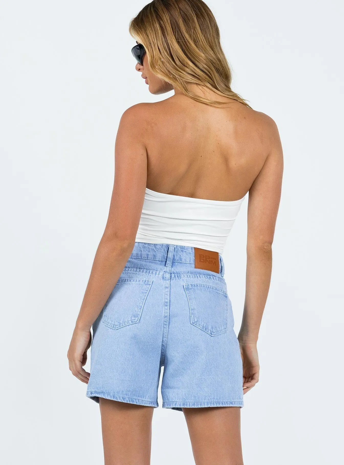 The Swalla Shorts Light Blue Lower Impact sold by Princess Polly product image thumbnail 5