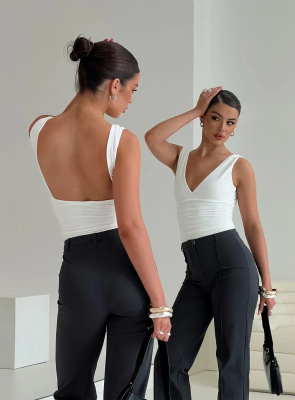 Klaude Bodysuit White sold by Princess Polly