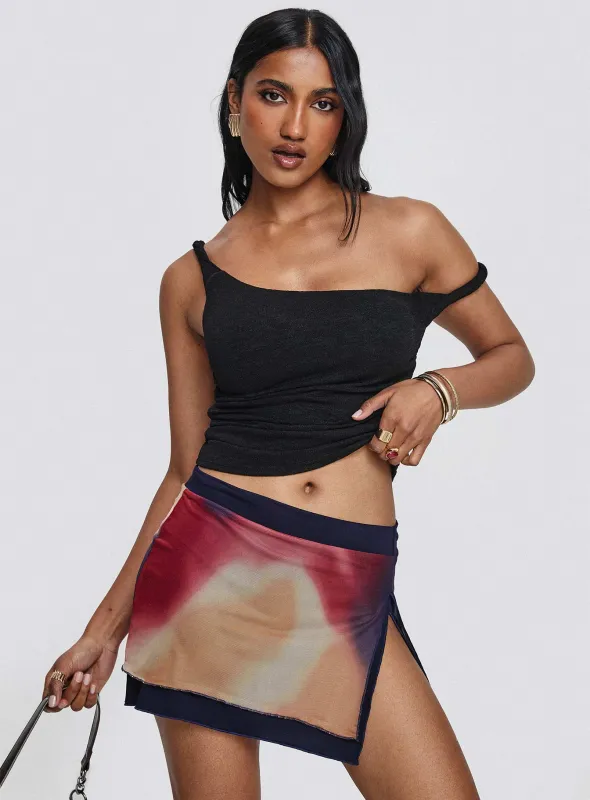 Quatro Mini Skirt Multi sold by Princess Polly