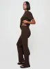 Palomia Ribbed Pants Chocolate sold by Princess Polly