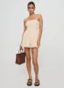 Quinelle Strapless Romper Cream sold by Princess Polly