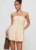 Quinelle Strapless Romper Cream sold by Princess Polly