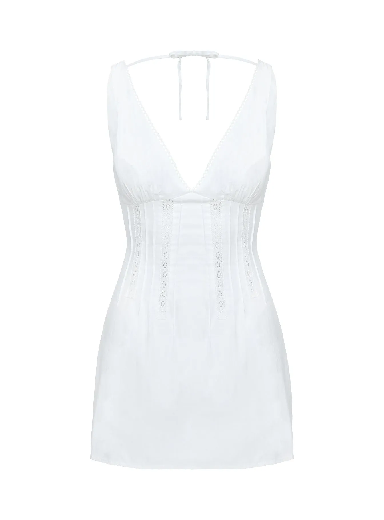 Austria Drop Waist Mini Dress White sold by Princess Polly product image thumbnail 5