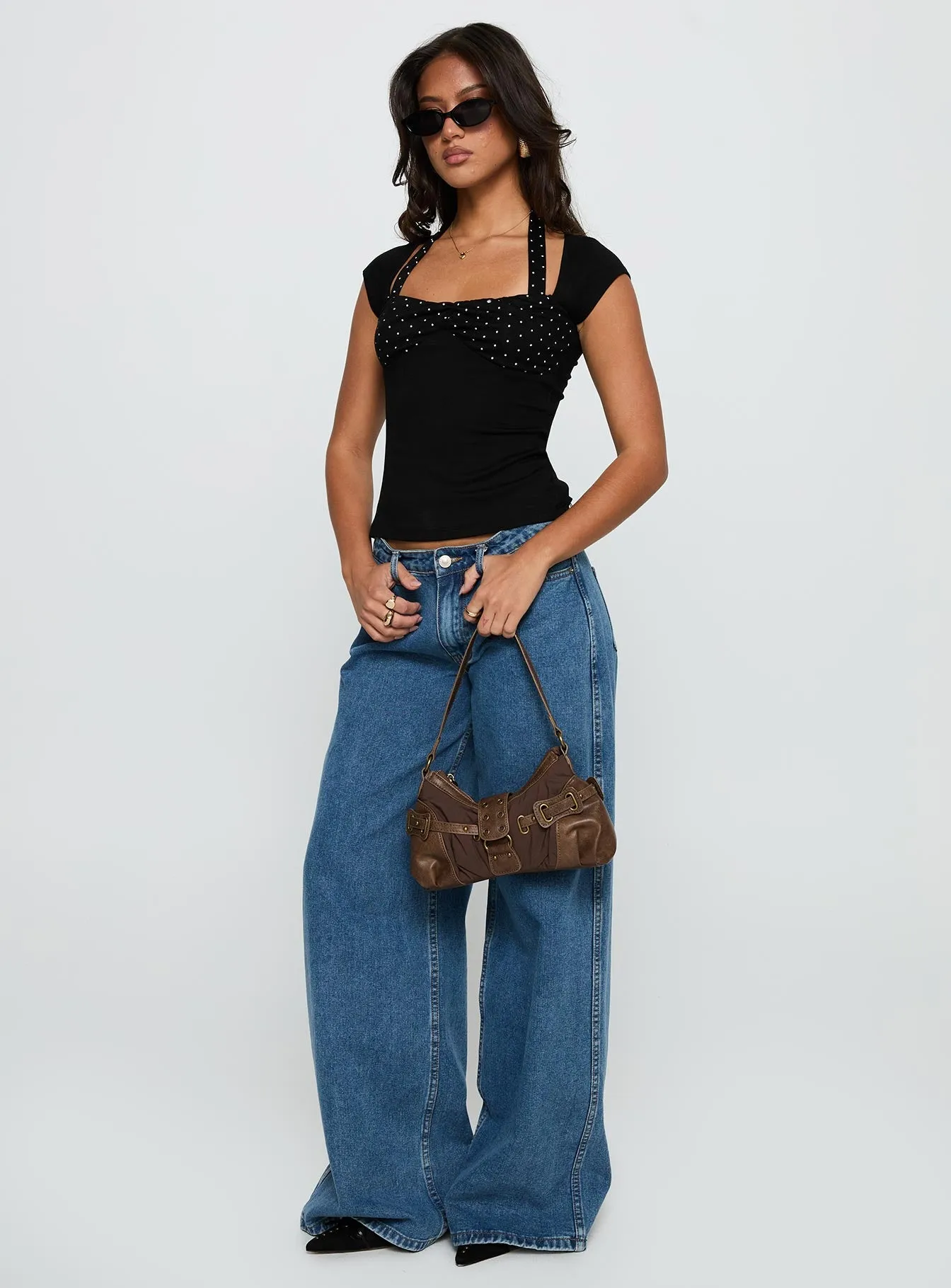 Emberglow Top Black / Polka sold by Princess Polly product image thumbnail 3