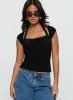 Emberglow Top Black / Polka sold by Princess Polly