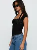 Emberglow Top Black / Polka sold by Princess Polly