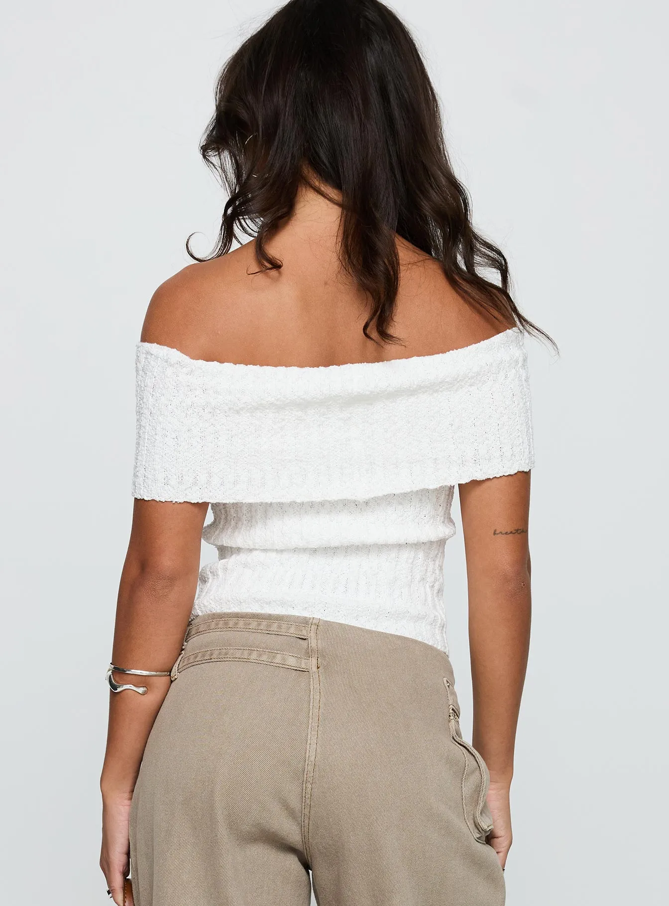 Murmur Off Shoulder Top White sold by Princess Polly product image thumbnail 5
