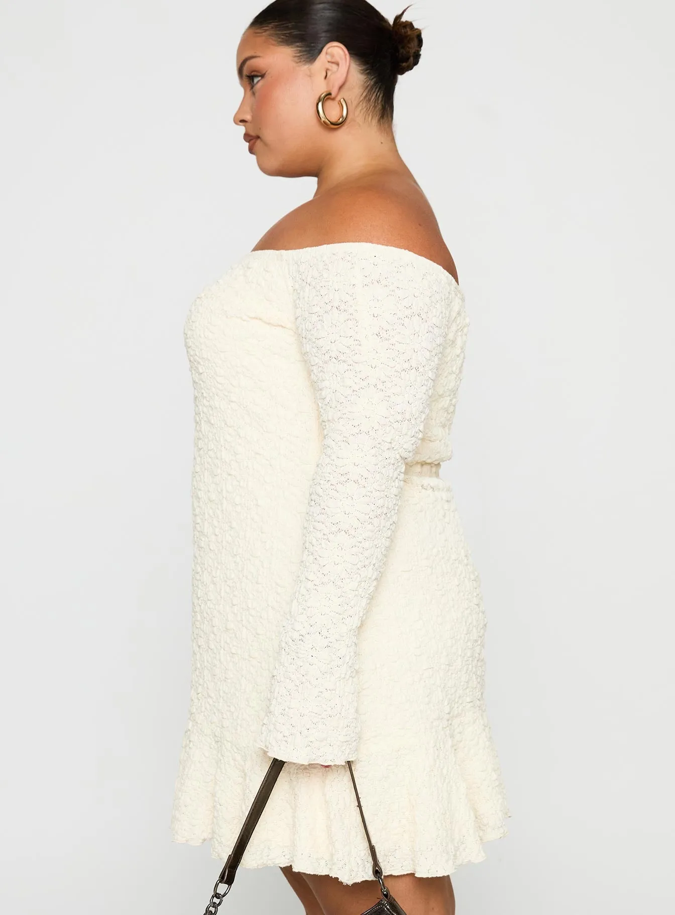 Vancesca Strapless Mini Dress Cream Curve sold by Princess Polly product image thumbnail 4