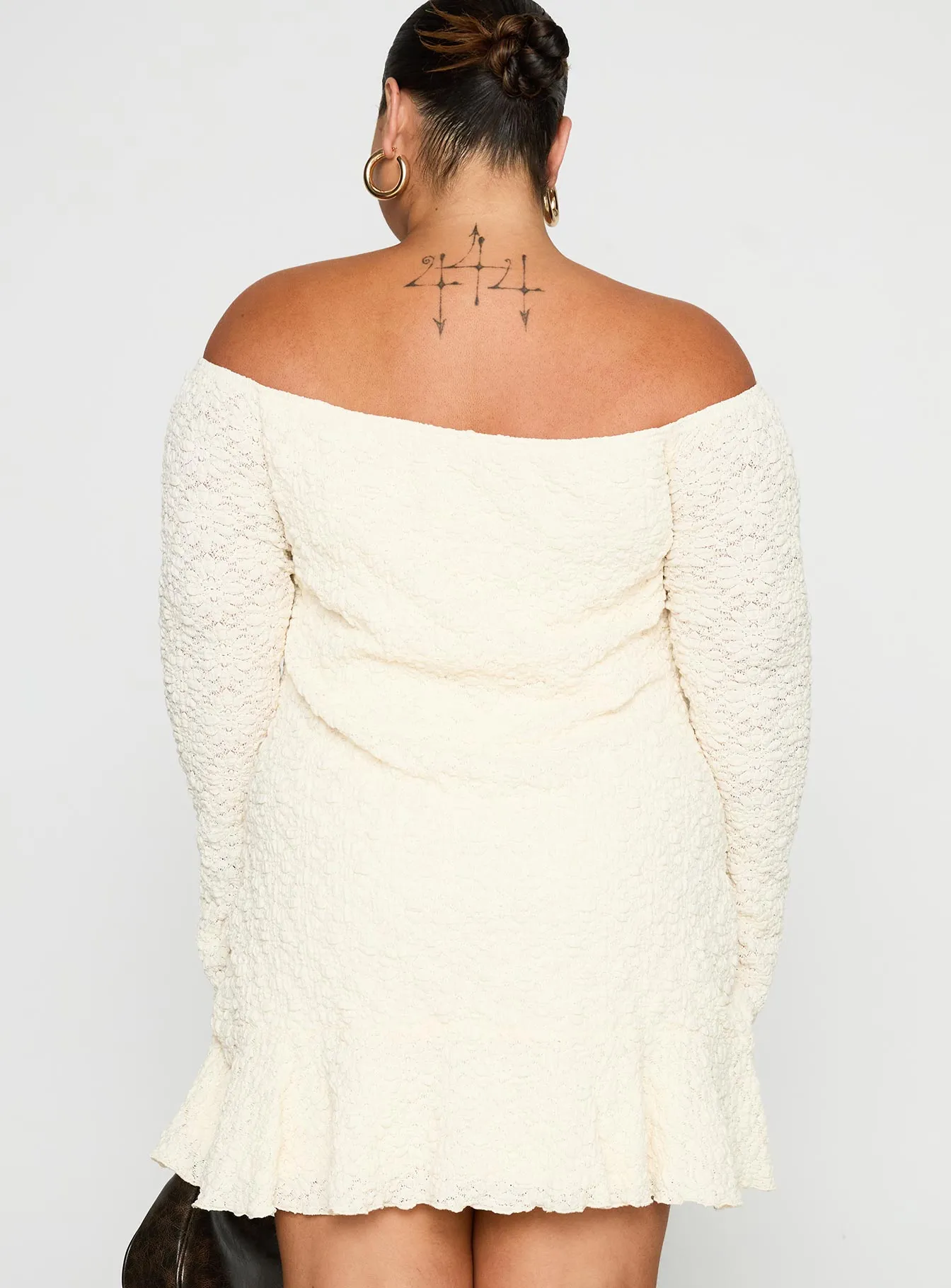 Vancesca Strapless Mini Dress Cream Curve sold by Princess Polly product image thumbnail 5