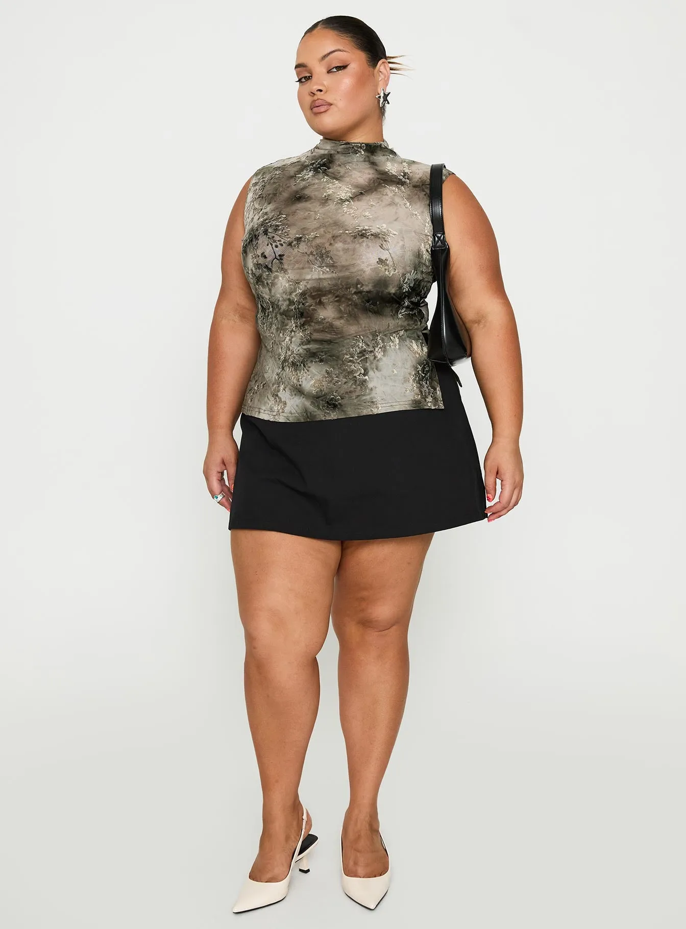 Nights All Alone High Neck Top Multi Curve sold by Princess Polly product image thumbnail 3