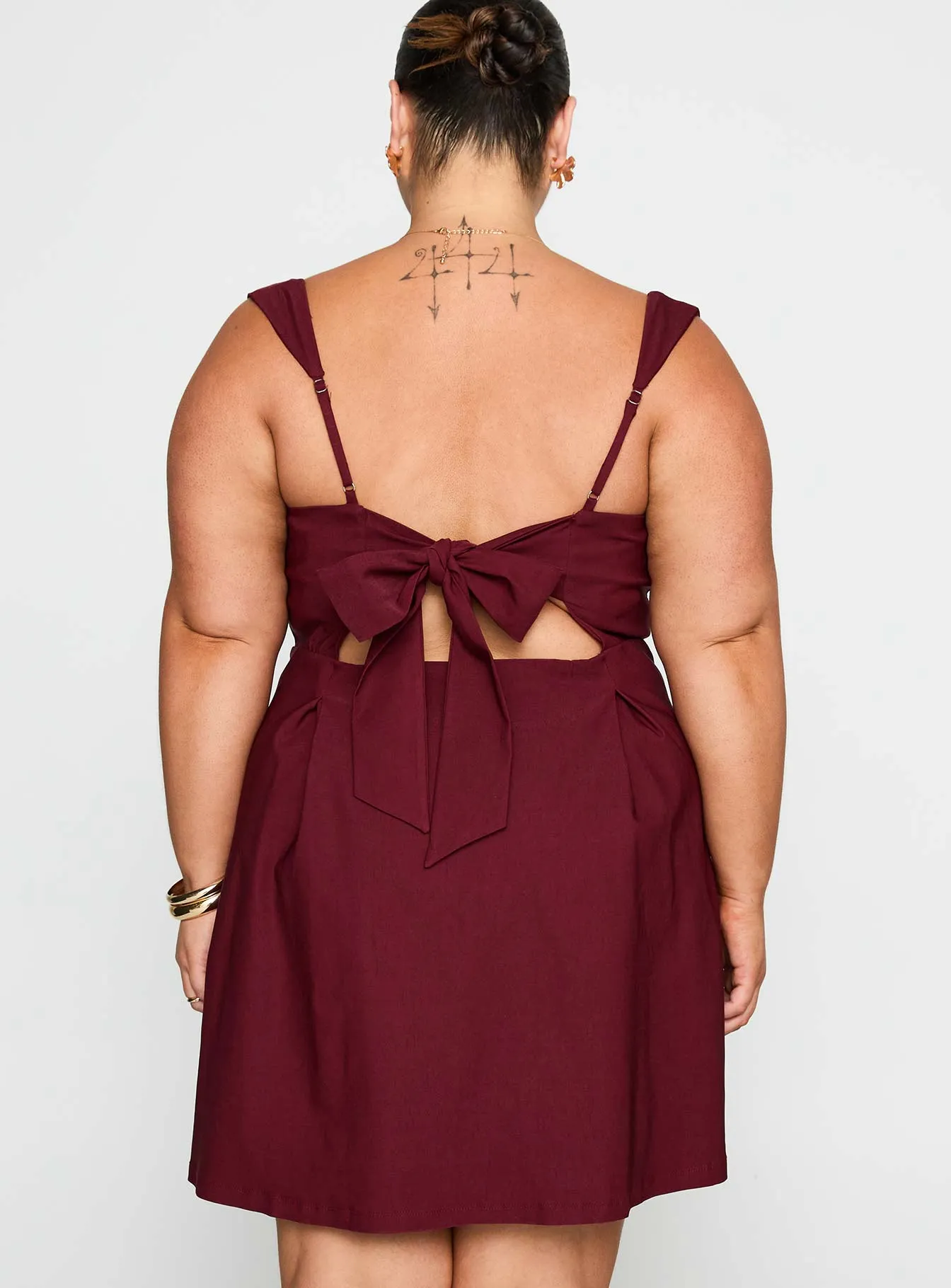 Xanthus Mini Dress Red Curve sold by Princess Polly product image thumbnail 4