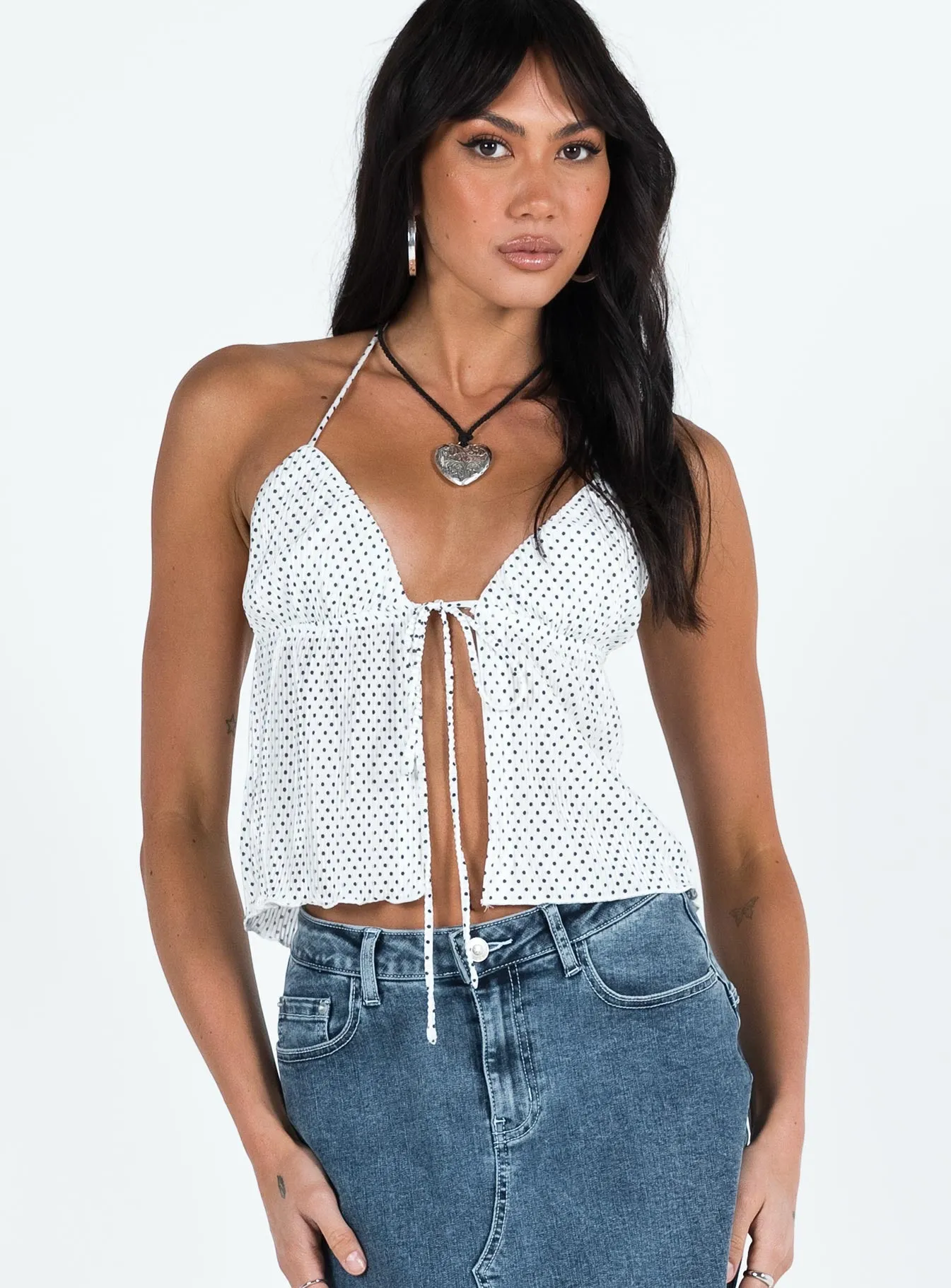 Chantria Top White Polka Dot sold by Princess Polly product image thumbnail 2