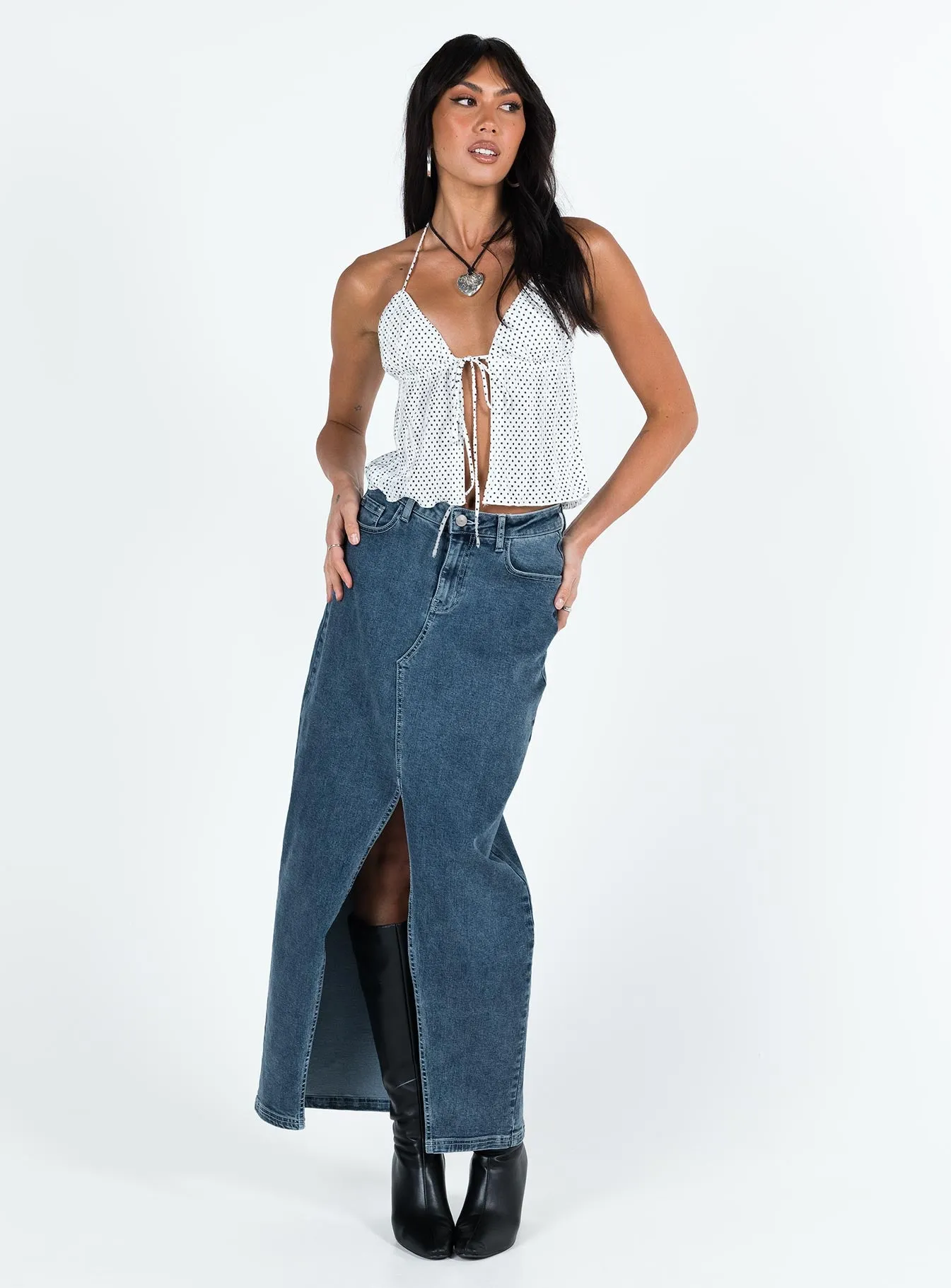 Chantria Top White Polka Dot sold by Princess Polly product image thumbnail 3