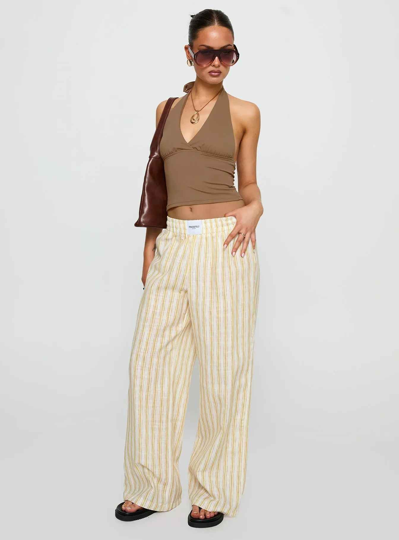 Beach House Pants Yellow Stripe sold by Princess Polly product image thumbnail 3
